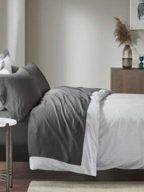 Madison Park 1500 Thread Count Cotton Blend Sateen Weave Sheet Set and Pillowcas